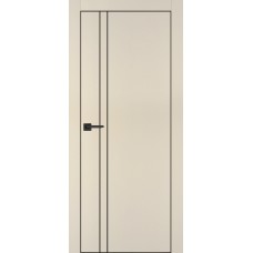 PX-20 PET бежевый матовый, 900*2000 черны молдинг врезка под петли AGB и замок черная кр. с 4-х ст