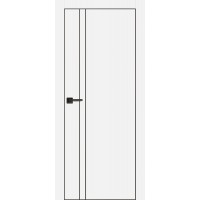 PX-20 PET белый матовый, 600*2000 черный молдинг врезка под петли AGB и замок черная кр. с 4-х