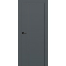 PX-20 PET графит матовый, 600*1900 черны молдинг врезка под петли AGB и замок черная кр. с 4-х ст.