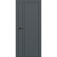 PX-20 PET графит матовый, 800*2000 черный молдинг врезка под петли AGB и замок черная кр. с 4-х