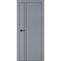 PX-20 PET серый матовый, 900*2000 черны молдинг врезка под петли AGB и замок черная кр. с 4-х ст.