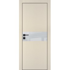 PX-3 PET бежевый матовый, 550*1900 лунный лакоб. врезка под петли AGB и замок  черн.кр. с 4-х ст