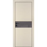 PX-3 PET бежевый матовый, 550*1900 серый лакоб. врезка под петли AGB и замок  черн.кр. с 4-х ст