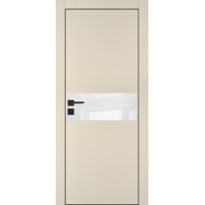 PX-3 PET бежевый матовый, 700*2000 белоснежный лакоб. врезка под петли AGB и замок  черн.кр. с 4-х