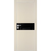PX-3 PET бежевый матовый, 700*2000 черный лакоб. врезка под петли AGB и замок  Al-кр. с 4-х ст