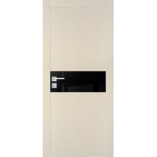 PX-3 PET бежевый матовый, 800*2000 черный лакоб. врезка под петли AGB и замок  Al-кр. с 4-х ст