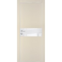 PX-3 PET бежевый матовый, 900*2000 белоснежный лакоб. врезка под петли AGB и замок  Al-кр. с 4-х ст