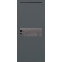 PX-3 PET графит матовый, 600*1900 серый лакоб. врезка под петли AGB и замок  черн.кр. с 4-х ст