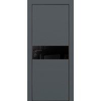 PX-3 PET графит матовый, 600*1900 черный лакоб. врезка под петли AGB и замок  черн.кр. с 4-х ст