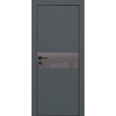 PX-3 PET графит матовый, 700*2000 серый лакоб. врезка под петли AGB и замок  черн.кр. с 4-х ст