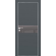 PX-3 PET графит матовый, 800*2000 серый лакоб. врезка под петли AGB и замок  Al-кр. с 4-х ст