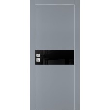 PX-3 PET серый матовый, 550*1900 черный лакоб. врезка под петли AGB и замок  Al-кр. с 4-х ст