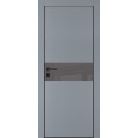 PX-3 PET серый матовый, 600*1900 серый лакоб. врезка под петли AGB и замок  черн.кр. с 4-х ст