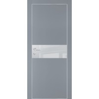 PX-3 PET серый матовый, 700*2000 лунный лакоб. врезка под петли AGB и замок  Al-кр. с 4-х ст