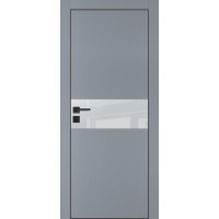 PX-3 PET серый матовый, 700*2000 лунный лакоб. врезка под петли AGB и замок  черн.кр. с 4-х ст