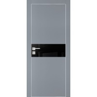 PX-3 PET серый матовый, 900*2000 черный лакоб. врезка под петли AGB и замок  Al-кр. с 4-х ст
