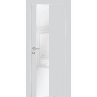 PX-6 PET агат матовый, 700*2000 белоснежный лакоб. врезка под петли AGB и замок  Al-кр. с 4-х ст