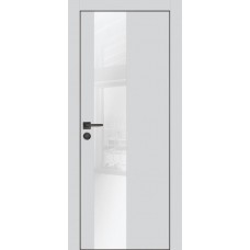 PX-6 PET агат матовый, 700*2000 белоснежный лакоб. врезка под петли AGB и замок  черн.кр. с 4-х ст