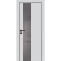 PX-6 PET агат матовый, 700*2000 серый лакоб. врезка под петли AGB и замок  черн.кр. с 4-х ст