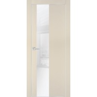 PX-6 PET бежевый матовый, 700*2000 белоснежный лакоб. врезка под петли AGB и замок  Al-кр. с 4-х ст