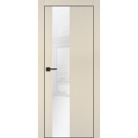 PX-6 PET бежевый матовый, 700*2000 белоснежный лакоб. врезка под петли AGB и замок  черн.кр. с 4-х