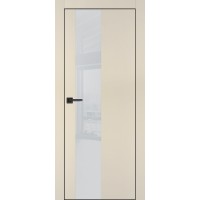 PX-6 PET бежевый матовый, 800*2000 лунный лакоб. врезка под петли AGB и замок  черн.кр. с 4-х ст