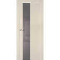 PX-6 PET бежевый матовый, 900*2000 серый лакоб. врезка под петли AGB и замок  Al-кр. с 4-х ст