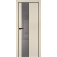 PX-6 PET бежевый матовый, 900*2000 серый лакоб. врезка под петли AGB и замок  черн.кр. с 4-х ст