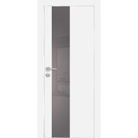 PX-6 PET белый матовый, 550*1900 серый лакоб. врезка под петли AGB и замок  Al-кр. с 4-х ст