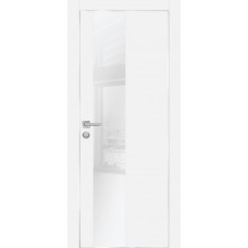 PX-6 PET белый матовый, 600*1900 белоснежный лакоб. врезка под петли AGB и замок  Al-кр. с 4-х ст