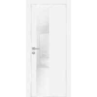PX-6 PET белый матовый, 600*2000 белоснежный лакоб. врезка под петли AGB и замок  Al-кр. с 4-х ст