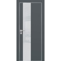 PX-6 PET графит матовый, 800*2000 лунный лакоб. врезка под петли AGB и замок  Al-кр. с 4-х ст