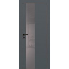PX-6 PET графит матовый, 900*2000 серый лакоб. врезка под петли AGB и замок  черн.кр. с 4-х ст