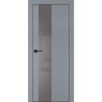 PX-6 PET серый матовый, 800*2000 серый лакоб. врезка под петли AGB и замок  черн.кр. с 4-х ст