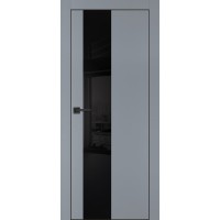 PX-6 PET серый матовый, 900*2000 черный лакоб. врезка под петли AGB и замок  черн.кр. с 4-х ст