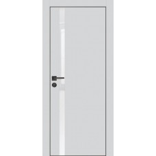 PX-8 PET агат матовый, 550*1900 белоснежный лакоб. врезка под петли AGB и замок , черная кр. с 4-х