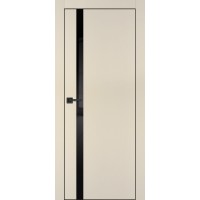 PX-8 PET бежевый матовый, 550*1900 черный лакоб. врезка под петли AGB и замок , черная кр. с 4-х ст