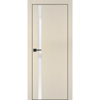 PX-8 PET бежевый матовый, 600*1900 белоснежный лакоб. врезка под петли AGB и замок , черная кр. с 4
