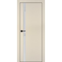 PX-8 PET бежевый матовый, 700*2000 лунный лакоб. врезка под петли AGB и замок , черная кр. с 4-х ст