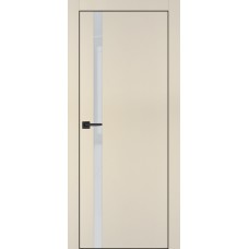 PX-8 PET бежевый матовый, 700*2000 лунный лакоб. врезка под петли AGB и замок , черная кр. с 4-х ст