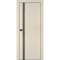PX-8 PET бежевый матовый, 700*2000 серый лакоб. врезка под петли AGB и замок , черная кр. с 4-х ст.