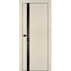 PX-8 PET бежевый матовый, 700*2000 черный лакоб. врезка под петли AGB и замок , черная кр. с 4-х ст