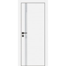 PX-8 PET белый матовый, 550*1900 лунный лакоб. врезка под петли AGB и замок , черная кр. с 4-х ст.