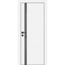 PX-8 PET белый матовый, 550*1900 серый лакоб. врезка под петли AGB и замок , черная кр. с 4-х ст.