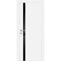 PX-8 PET белый матовый, 800*2000 черный лакоб. врезка под петли AGB и замок , Al-кр. с 4-х ст.