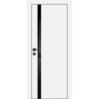 PX-8 PET белый матовый, 900*2000 черный лакоб. врезка под петли AGB и замок , черная кр. с 4-х ст.