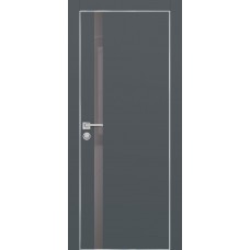 PX-8 PET графит матовый, 550*1900 серый лакоб. врезка под петли AGB и замок , Al-кр. с 4-х ст.