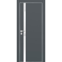 PX-8 PET графит матовый, 600*2000 белоснежный лакоб. врезка под петли AGB и замок , Al-кр. с 4-х ст
