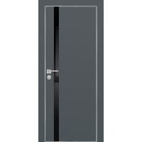 PX-8 PET графит матовый, 600*2000 черный лакоб. врезка под петли AGB и замок , Al-кр. с 4-х ст.