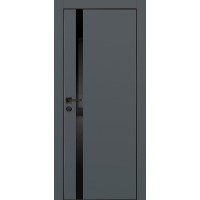 PX-8 PET графит матовый, 700*2000 черный лакоб. врезка под петли AGB и замок , черная кр. с 4-х ст.